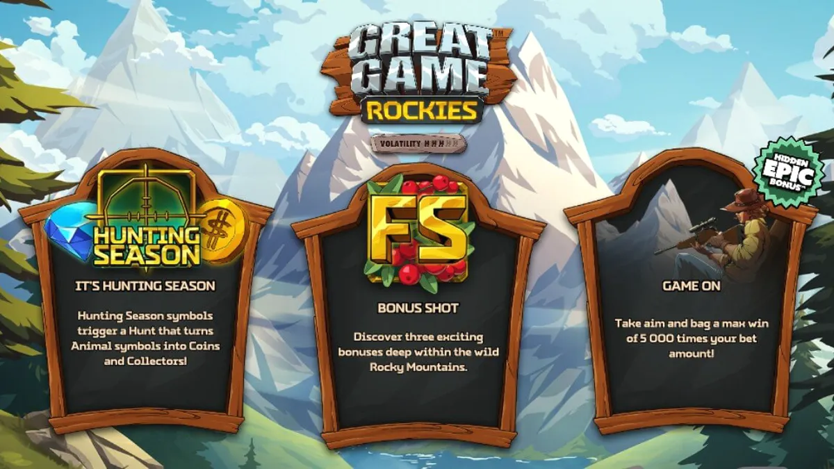 Great Game Rockies slot mountain wilderness theme