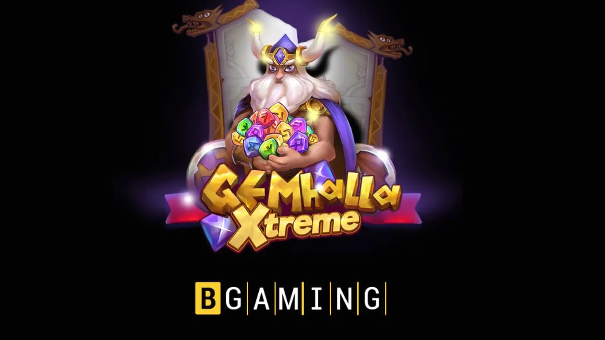 Gemhalla Xtreme سلاٹ گیم کا مرکزی منظر جس میں تھور اور Norse تھیم کے عناصر شامل ہیں۔